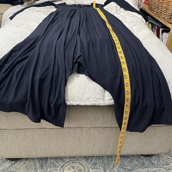 BAILEY 44 Dress Size Small Blue Maxi Knit Handkerchief Hem Long Sleeve A… - Picture 5 of 6